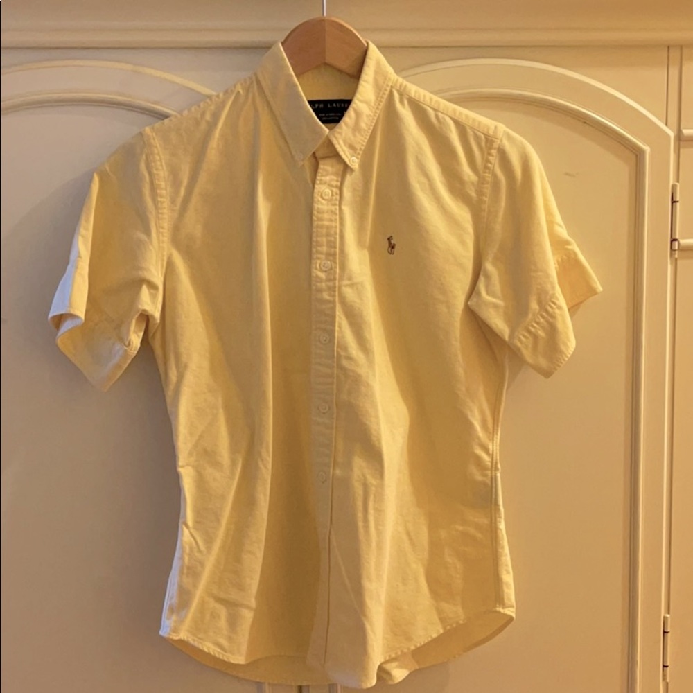 Ralph Lauren Sunny Yellow Cotton Button Down Shirt